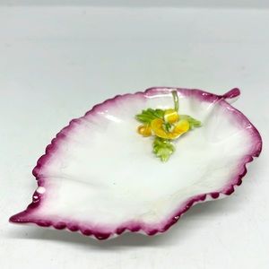 Denton Bone China Trinket Dish with Pink Scalloped Edges